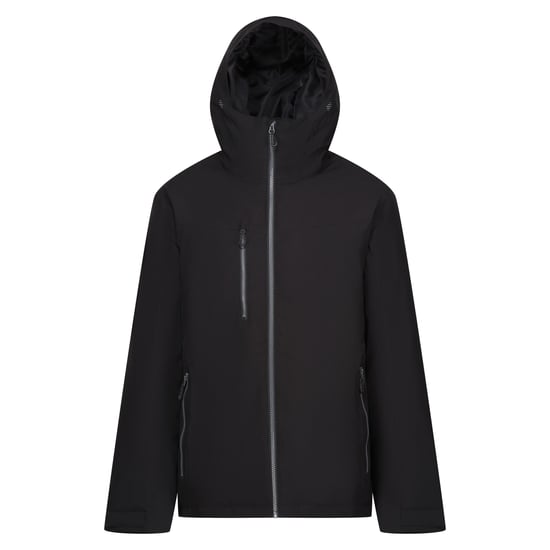 Regatta Mens Navigate Insulated Waterproof Jacket (Black/Seal Grey) - Image 1
