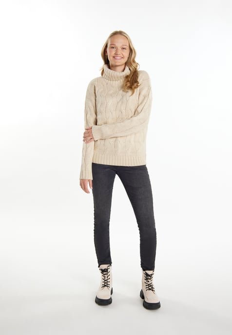 Mymo Knitted pullover women cream - Image 2