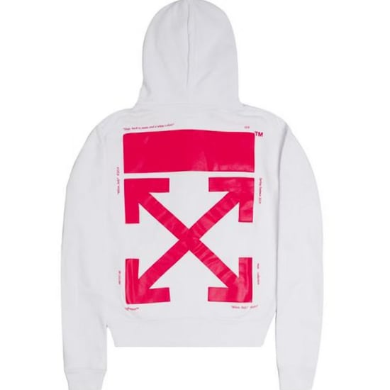 Off-White Sudadera con capucha blanca de corte extragrande con logo Bart - Image 3
