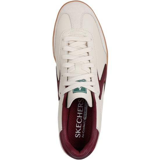 Skechers Hotshot Pyke Synthetic Men's Natural/Burgundy Trainers - Image 3