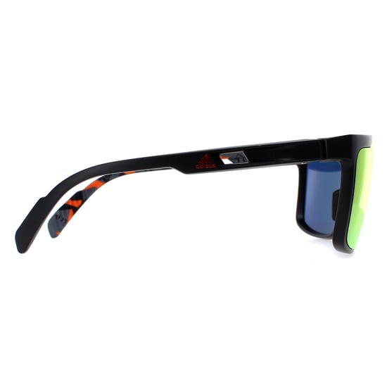 Adidas Shield Mens Matte Black Orange Camo Contrast Mirror Red SP0020