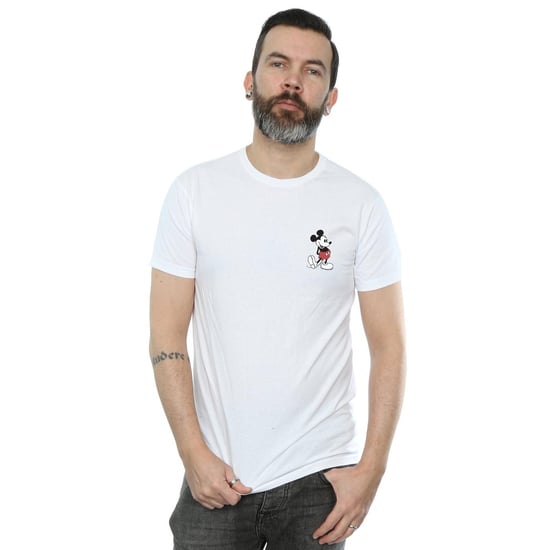 Disney Mens Mickey Mouse Kickin Retro Chest T-Shirt (White) - Image 2