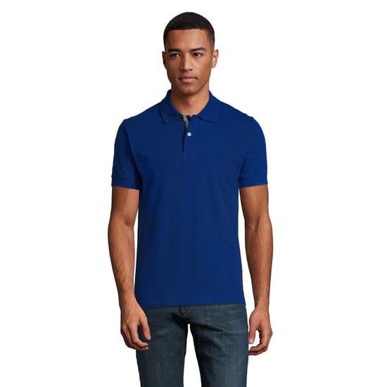 SOLS Mens Portland Polo Shirt (Ultramarine/Grey) - Image 1