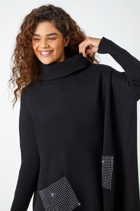 Sparkle Pocket Poncho Jumper - Image 4
