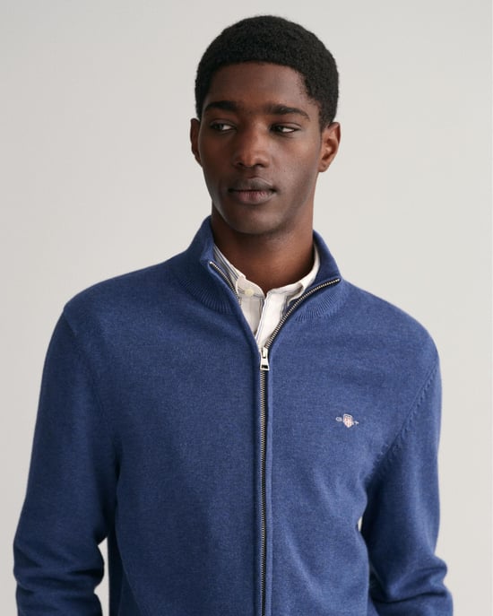 GANT Mens Casual Cotton Zip Cardigan - Image 3