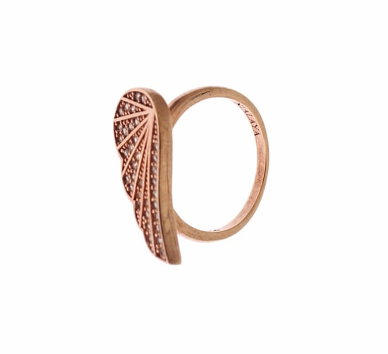 Anillo para mujer Nialaya de plata 925 con oro rosa y circonitas claras - Image 4