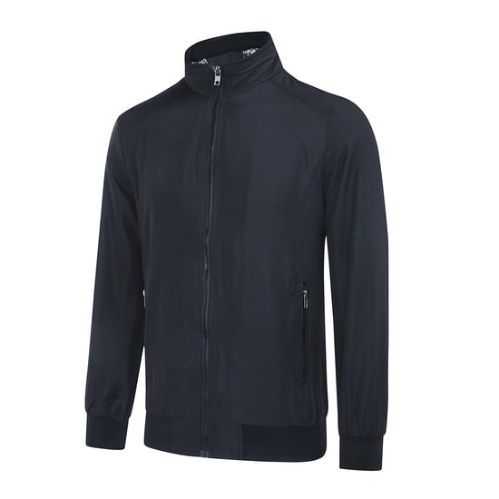 Men's Bomber Jacket with Stand-Up Collar, Transitional Jacket for Autumn, Casual Sports Jacket Black - Image 2