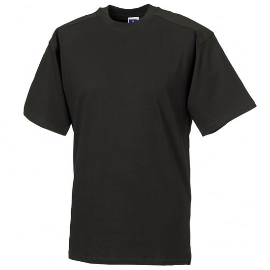 Russell Europe Mens Short Sleeve Cotton T-Shirt (Black) - Image 4