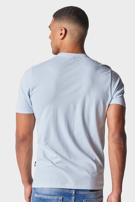 Oates Ice Blue Slim Fit T-Shirt