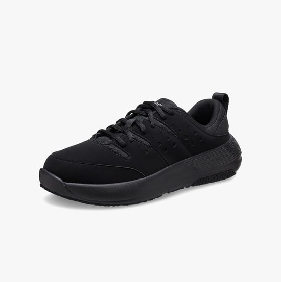 ON THE CLOCK Mens Work Trainers Triple Black - Image 5