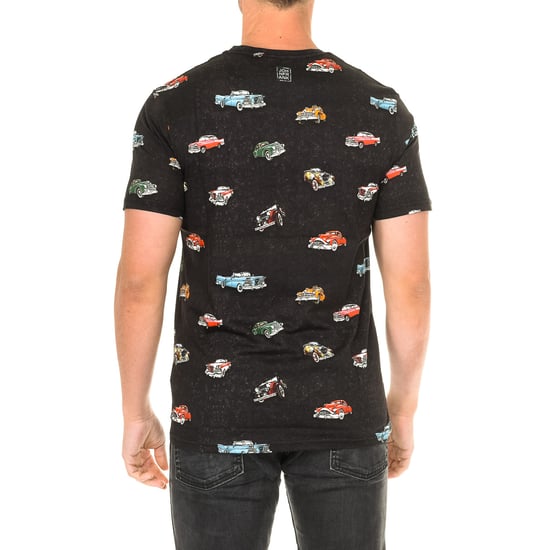 Men's short-sleeved round neck T-shirt JFTD09-RETROCAR-MULTICOLOR