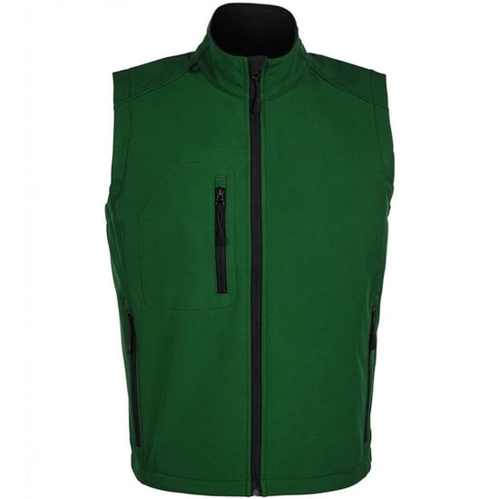 SOLS Mens Rallye Soft Shell Bodywarmer Jacket (Bottle Green)
