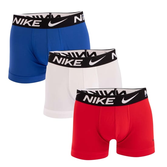 Men's Nike Dri-FIT Essential Micro 3 Pack Boxer Trunks in Red white blue