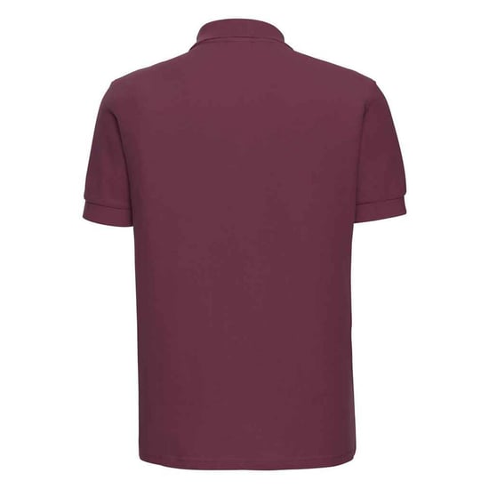 Russell Mens Ultimate Cotton Pique Polo Shirt (Burgundy) - Image 2