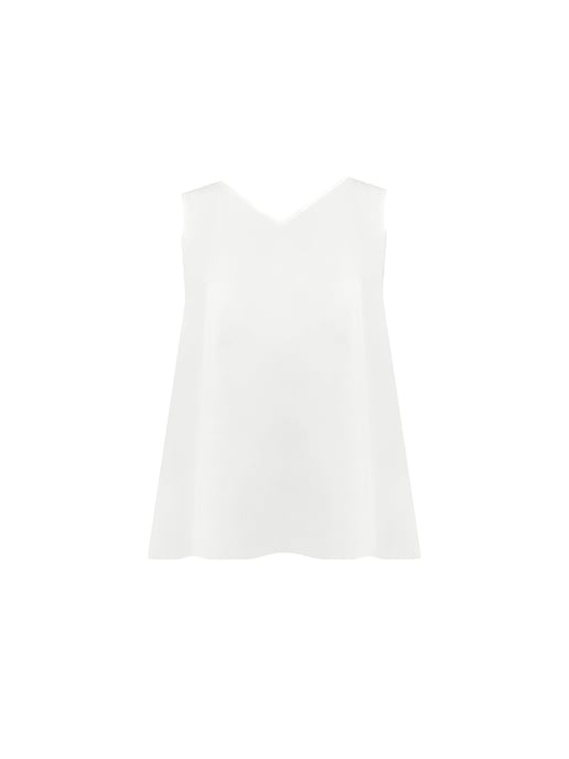 Ivory Satin Vest Top