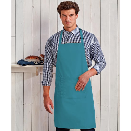 Premier Ladies/Womens Colours Bip Apron With Pocket (Teal)