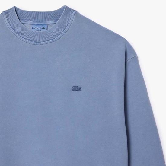 Men's Lacoste Loose-Fit Natural Dye Sweatshirt in Blue