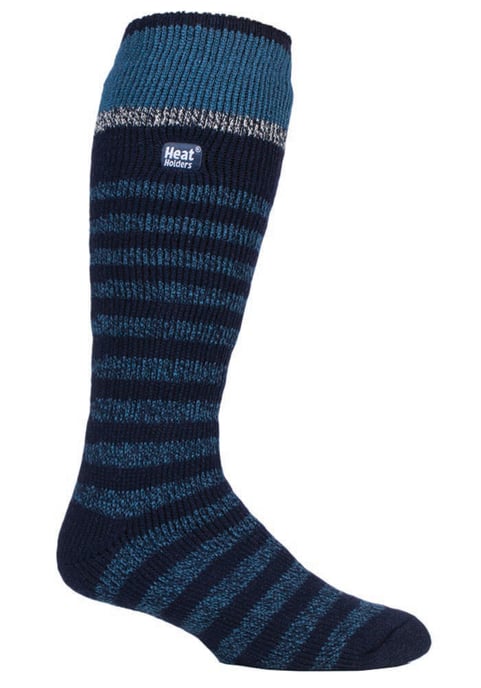 Calcetines largos de esquí a rayas hasta la rodilla para hombre - Image 1