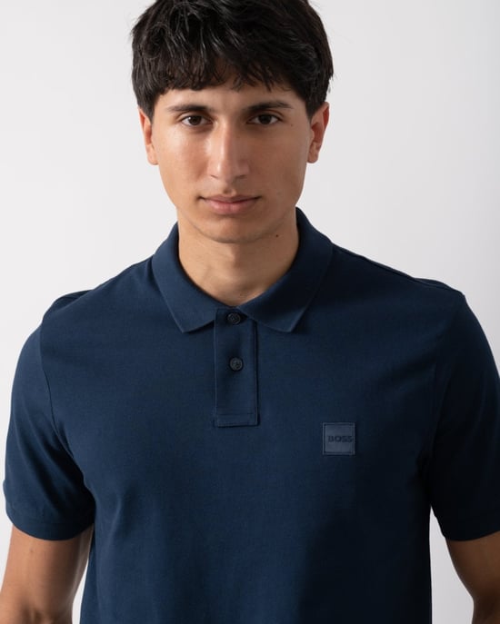 Camisa polo de hombre BOSS Orange Passenger de algodón elástico slim-fit con parche de logo - Image 2