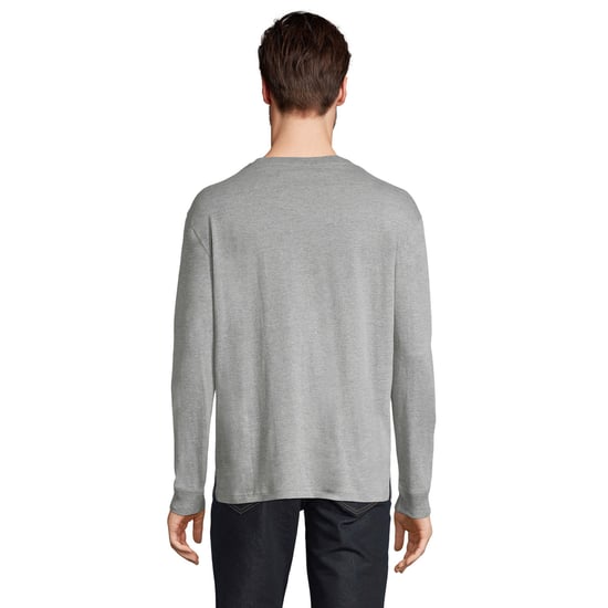 SOLS Unisex Adult Pioneer Melange Long-Sleeved T-Shirt (Grey Melange) - Image 2