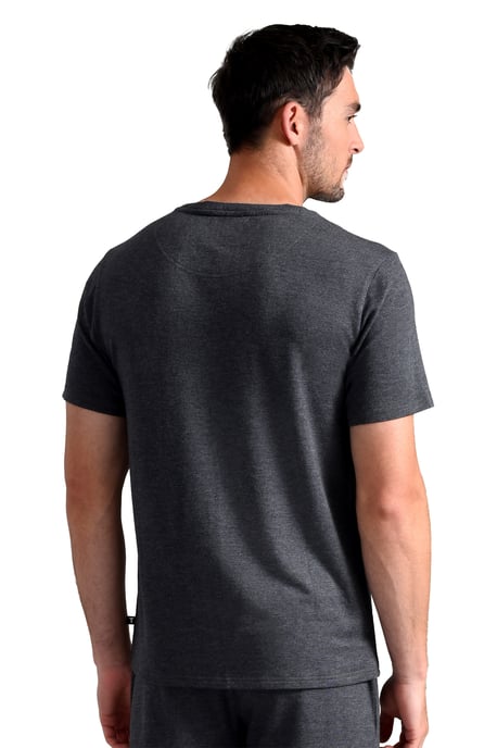 Ted Baker Top de Pijama de Manga Corta | Camiseta de Manga Corta de Algodón de Lujo para el Verano - Charcoal - Image 2