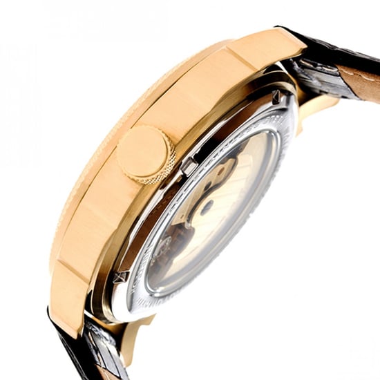 Reloj Heritor Automático Helmsley Semi-esqueleto con Correa de Cuero - Image 3