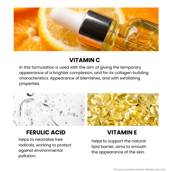 MD Formula P.H.D Serum Antienvejecimiento 30ml Vitamina C 3%, Ácido Ferúlico 1%, Vitamina E 1%. - Image 3