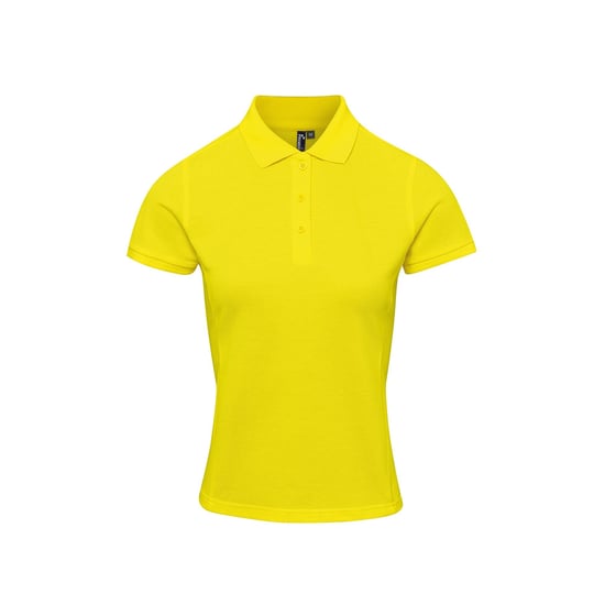 Premier Womens/Ladies Coolchecker Plus Piqu Polo With CoolPlus (Yellow) - Image 1