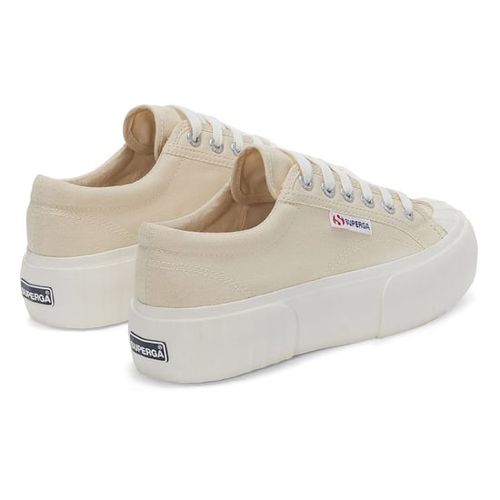 Superga Womens/Ladies 2631 Stripe Platform Trainers (Beige Light Eggshell/Avorio) - Image 2