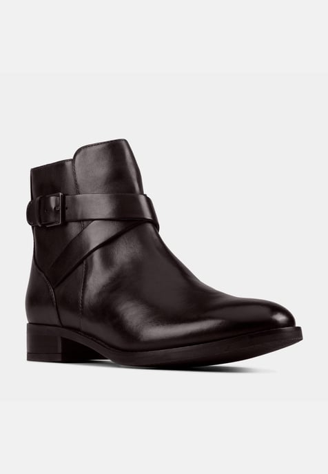 Hamble Buckle Black Leather Botas - Image 2