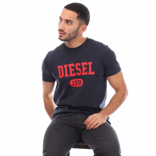 Diesel 1978 Varsity Design camiseta azul marino - Image 4