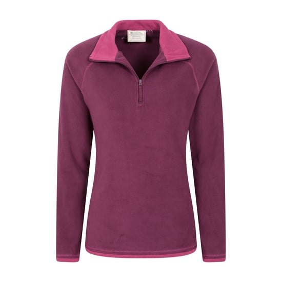Mountain Warehouse Womens/Ladies Montana Half Zip Fleece Top (Berry) - Image 4