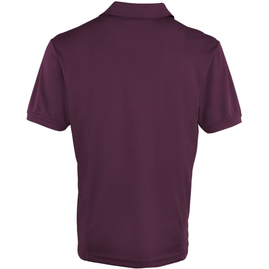 Premier Mens Coolchecker Pique Short Sleeve Polo T-Shirt (Aubergine) - Image 2