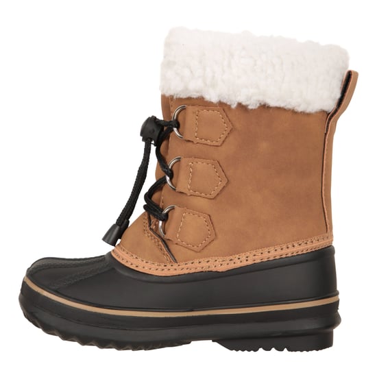 Mountain Warehouse Toddler Adaptive Lace Up Snow Boots (Brown)