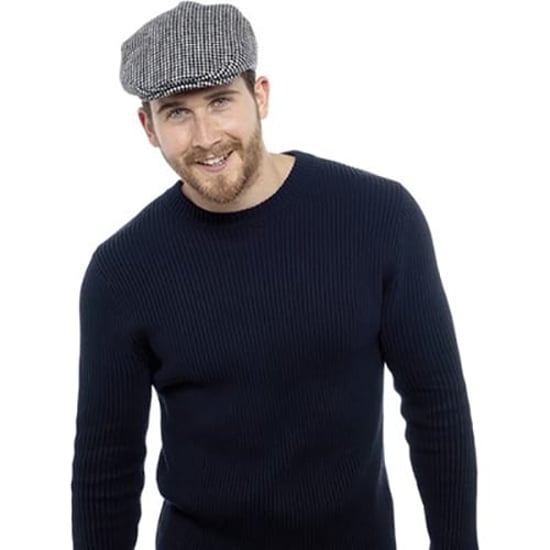 Gorra plana tradicional de lana a cuadros para hombre - Image 2
