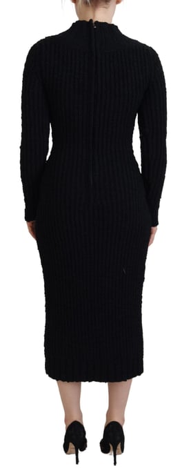 Vestido de punto negro de lana de Dolce & Gabbana - Image 3