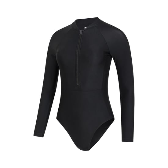 Mountain Warehouse Womens/Ladies Surfer Long-Sleeved One Piece Swimsuit (Jet Black) - Image 3