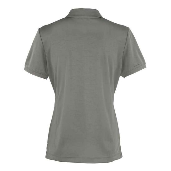 Premier Womens/Ladies Coolchecker Pique Polo Shirt (Dark Grey) - Image 2