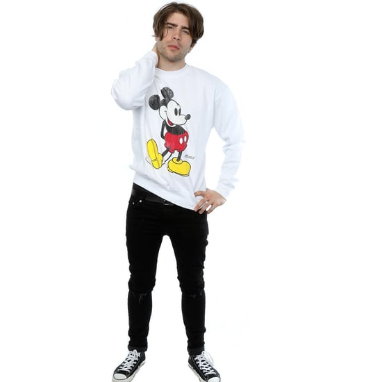 Disney Mens Mickey Mouse Classic Kick Sweatshirt (White) - Image 4
