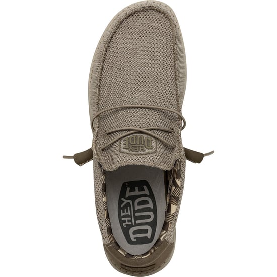 HEYDUDE Wally Sox Faux Suede Men's Beige Boat Shoes - Image 5