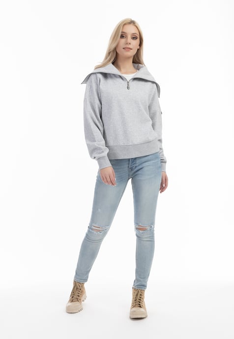 DreiMaster Vintage Oversize Troyer Sweater - Image 2