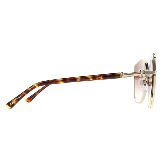 Bvlgari Cat Eye Womens Pale Gold Brown Gradient BV6168