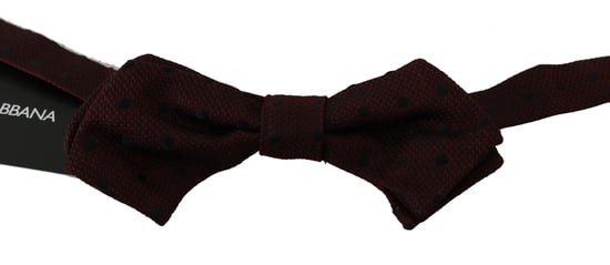 Corbata de Pajarita Ajustable de Seda Púrpura con Motivos de Puntos para Hombre de Dolce & Gabbana - Image 2