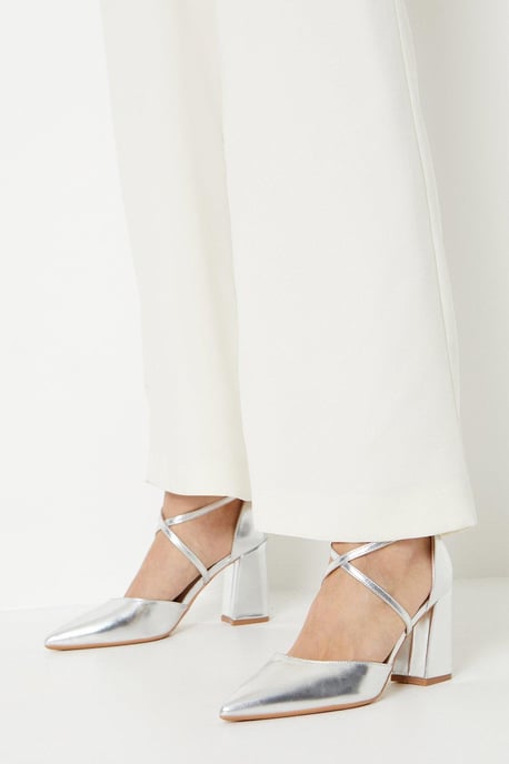 Treat Block Heel Cross Strap Court - Image 1