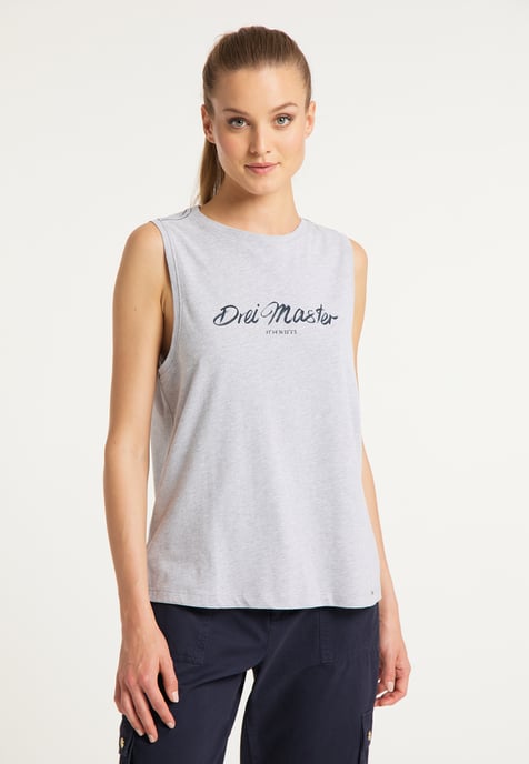 Dreimaster Top women light grey melange - Image 3