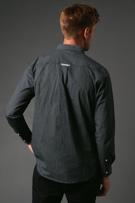 Micro Floral Print Long Sleeve Shirt - Image 3