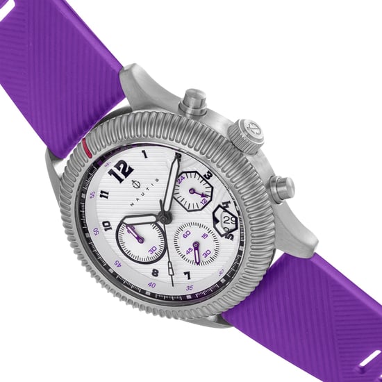 Nautis Meridian Chronograph Strap Watch w/Date - Purple