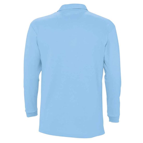 SOLS Unisex Adult Winter II Long-Sleeved Polo Shirt (Sky Blue) - Image 2