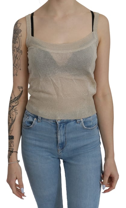 Top Transparente Beige Sin Mangas BYBLOS - Image 1