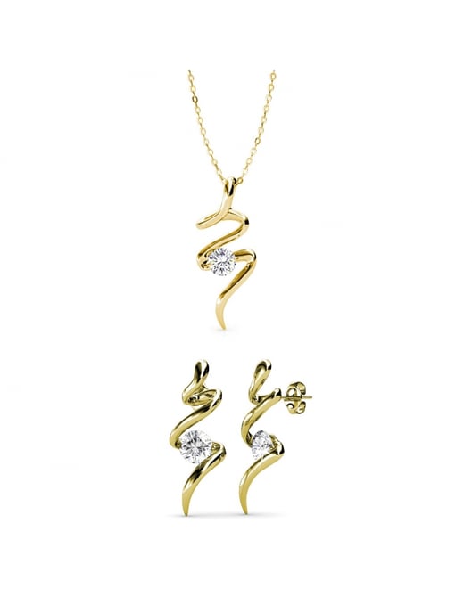 Conjuntos de Espirales - Oro y Cristal - Image 1